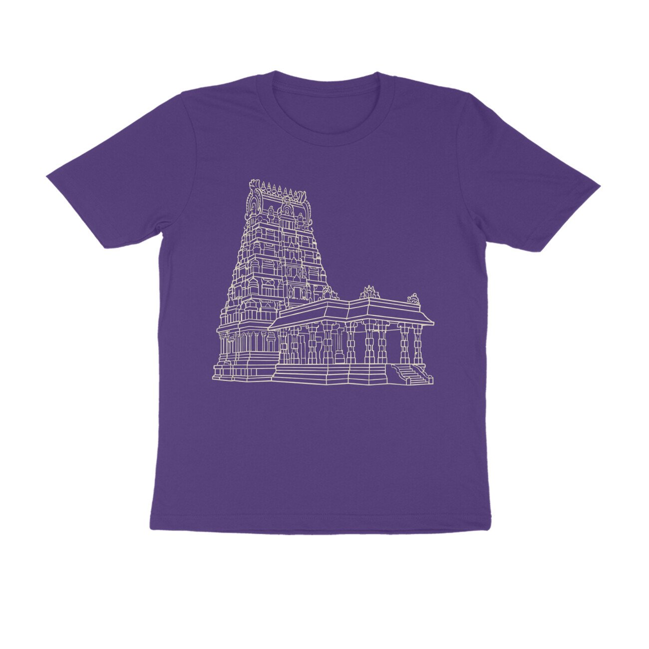 Temple Architecture Lineart T-Shirt - ancient temple Shikhara Mandala for Spiritual Seekers - Image 8