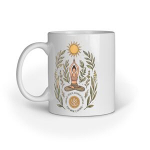 Inhale Peace Exhale Stress Mug - Satwik Living Yoga Mantra