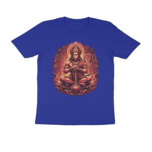 Jay Hanuman Meditation Pose T-Shirt - Pure Cotton, Inner Strength