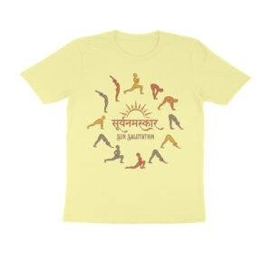 Suryanamaskar poses T-Shirt - Pure Cotton, Wellness