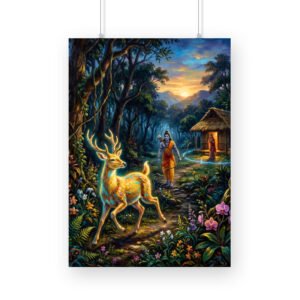 Shri Ram Pursues the Golden Deer for Sita in Panchavati Forest