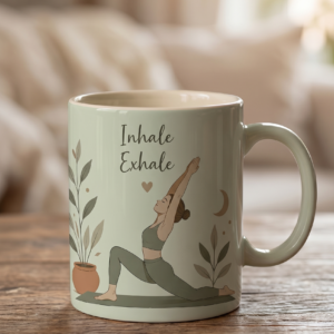 Inhale Exhale Yoga Mug – Pranayama Breath Balance