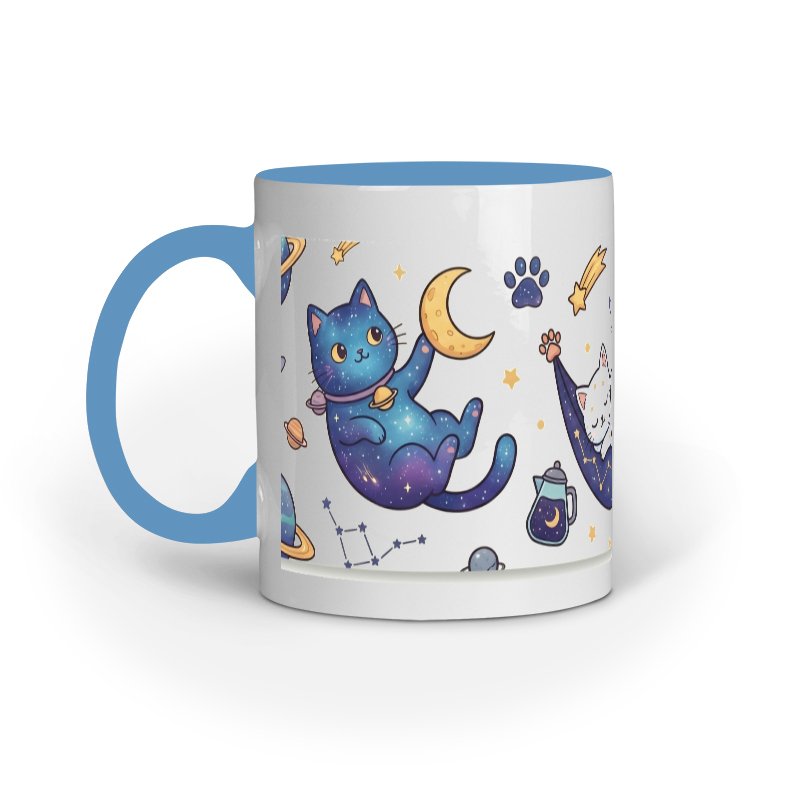 Cute Space Cat Mug Design, Galaxy Cats Coffee Mug, Astronaut Cat Cup, Funny Cat Lover Gift - Image 2