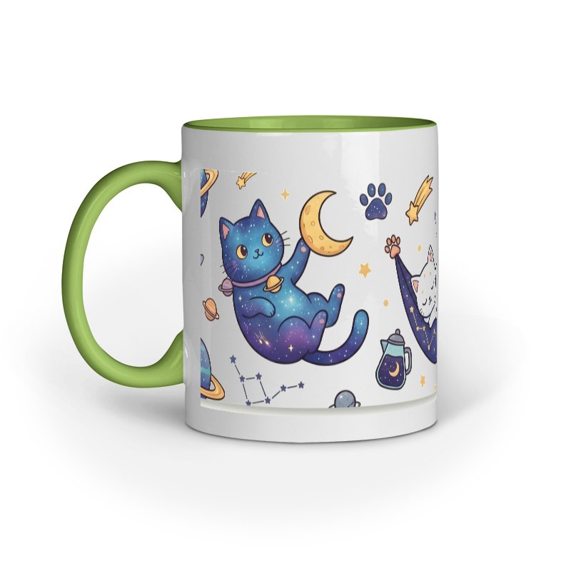 Cute Space Cat Mug Design, Galaxy Cats Coffee Mug, Astronaut Cat Cup, Funny Cat Lover Gift - Image 4