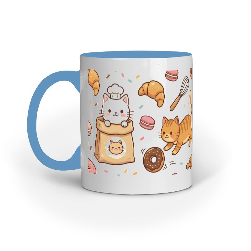 Cute Cat Mug Design, Sweet Cat Lover Coffee Cup, Cat Illustration - Image 2