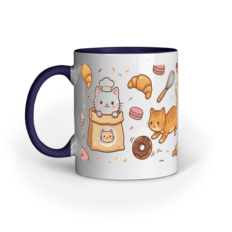Cute Cat Mug Design, Sweet Cat Lover Coffee Cup, Cat Illustration - Image 3