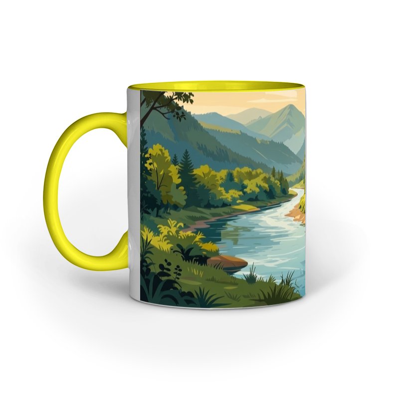 "Serene River Flow Ceramic Mug - Image 5