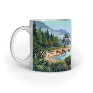 Serene Woodland River Landscape