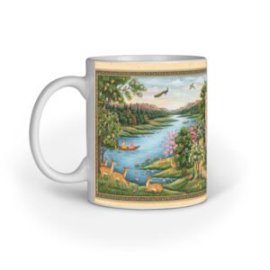Radha Krishna Ceramic Mug | Heritage Indian Art Series